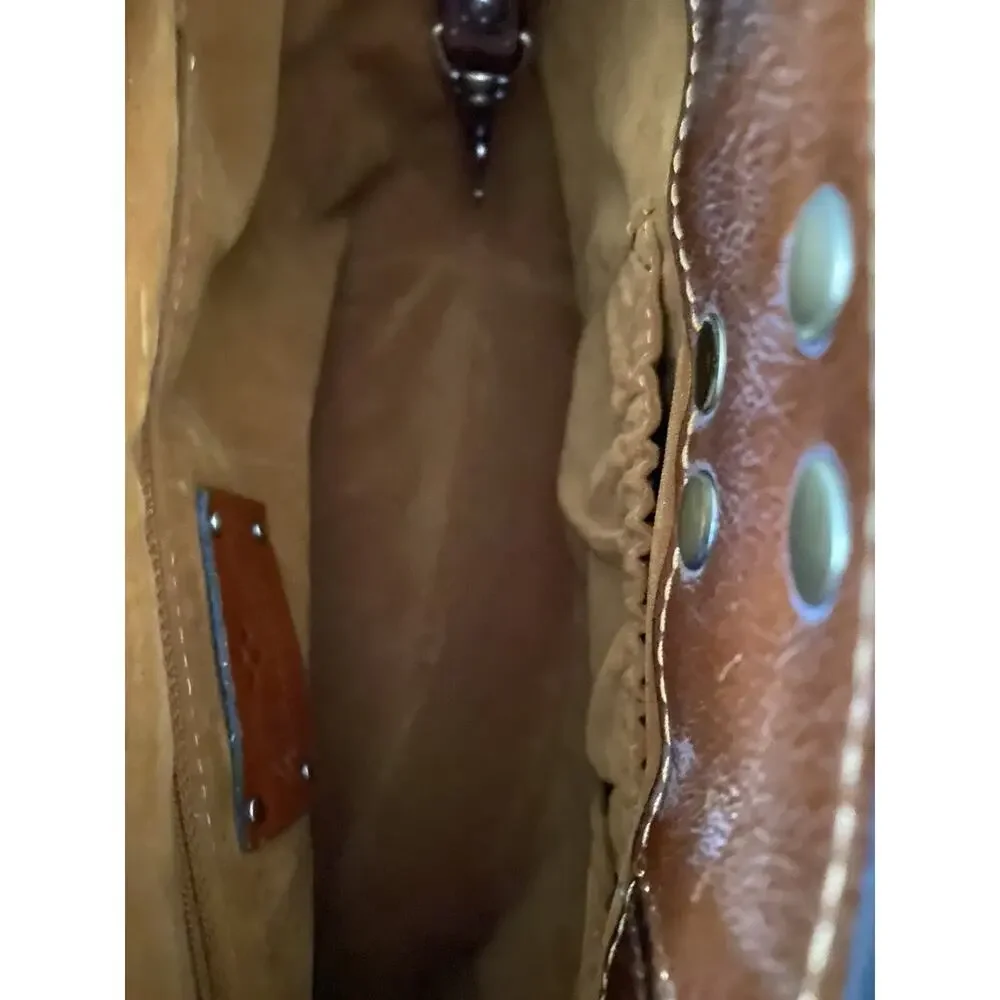 Patricia Nash Analia Top Handle Crossbody Tote Cognac Bag A396721